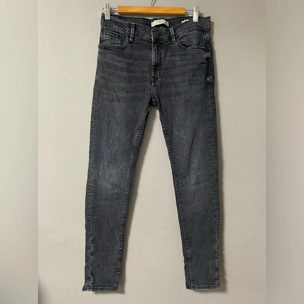 Mango Man Jude Skinny black stretchy jeans in size 30